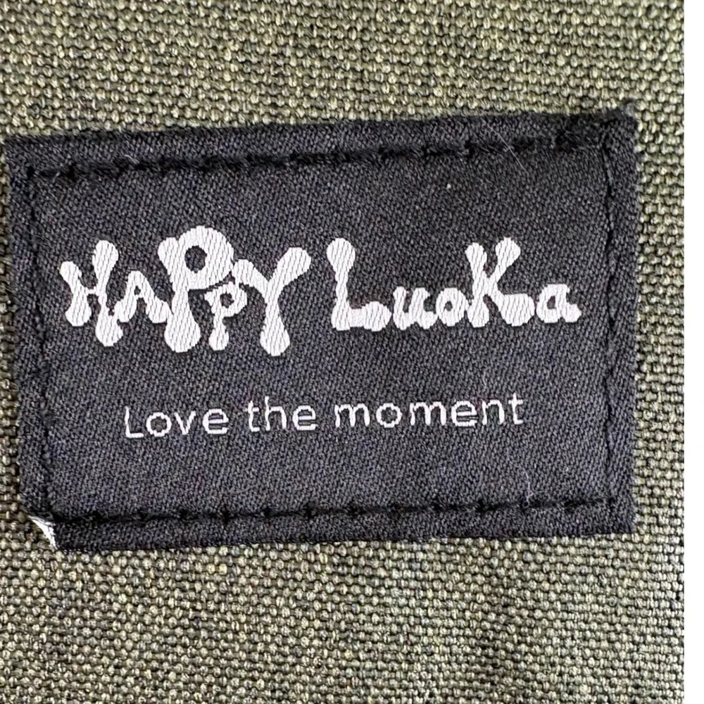 Happy Luoka Diaper Bag Backpack Olive Green Expandable Portable Crib Travel Bag